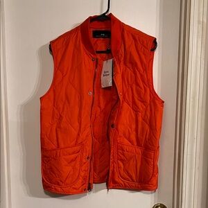NWT Ralph Lauren Men's Vibrant Orange Quilted Vest 🌺Sunday sale